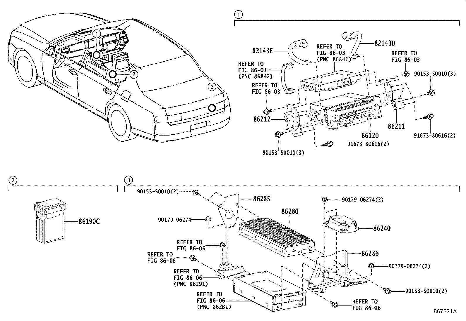 86280-40130 AMPLIFIER ASSY, STEREO COMPONENT product image