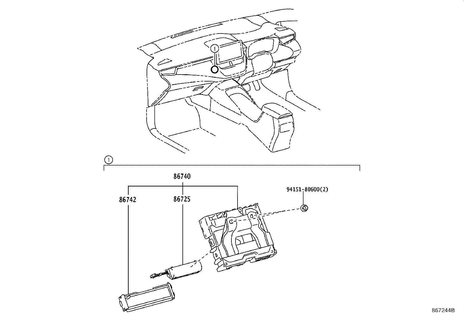 86740-12100 TRANSCEIVER ASSY, TELEPHONE product image