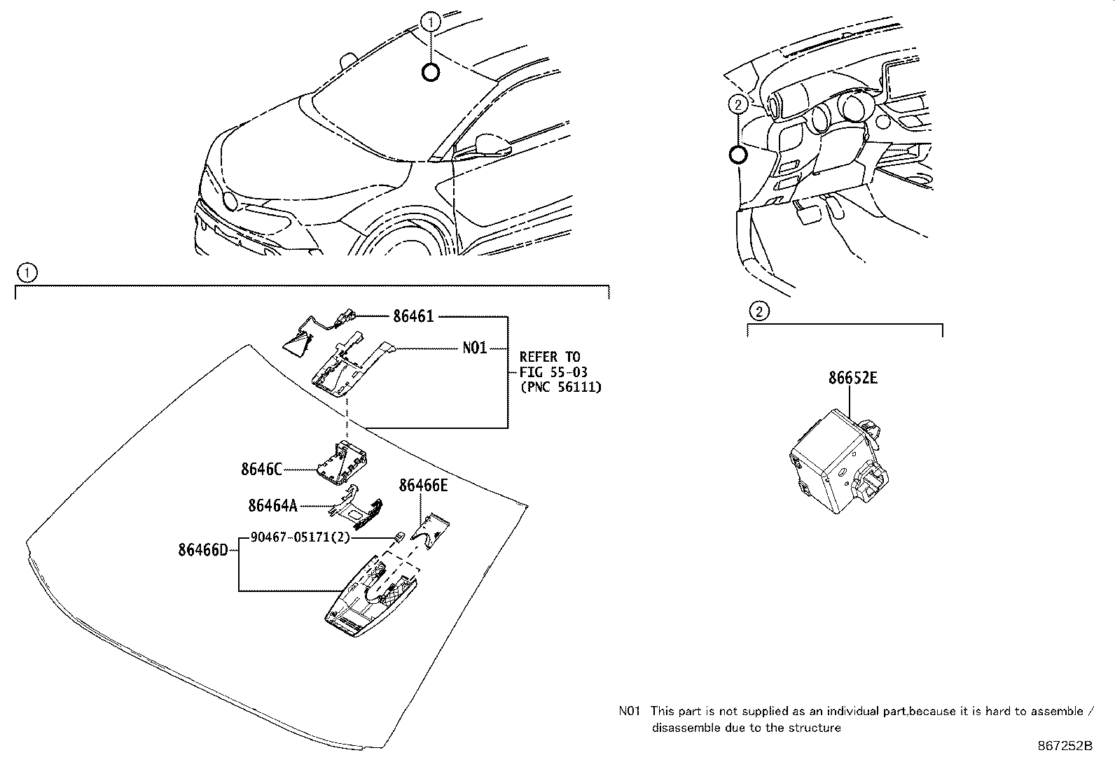 86467-F4020 COVER, FORWARD RECOGNITION, NO.2 product image