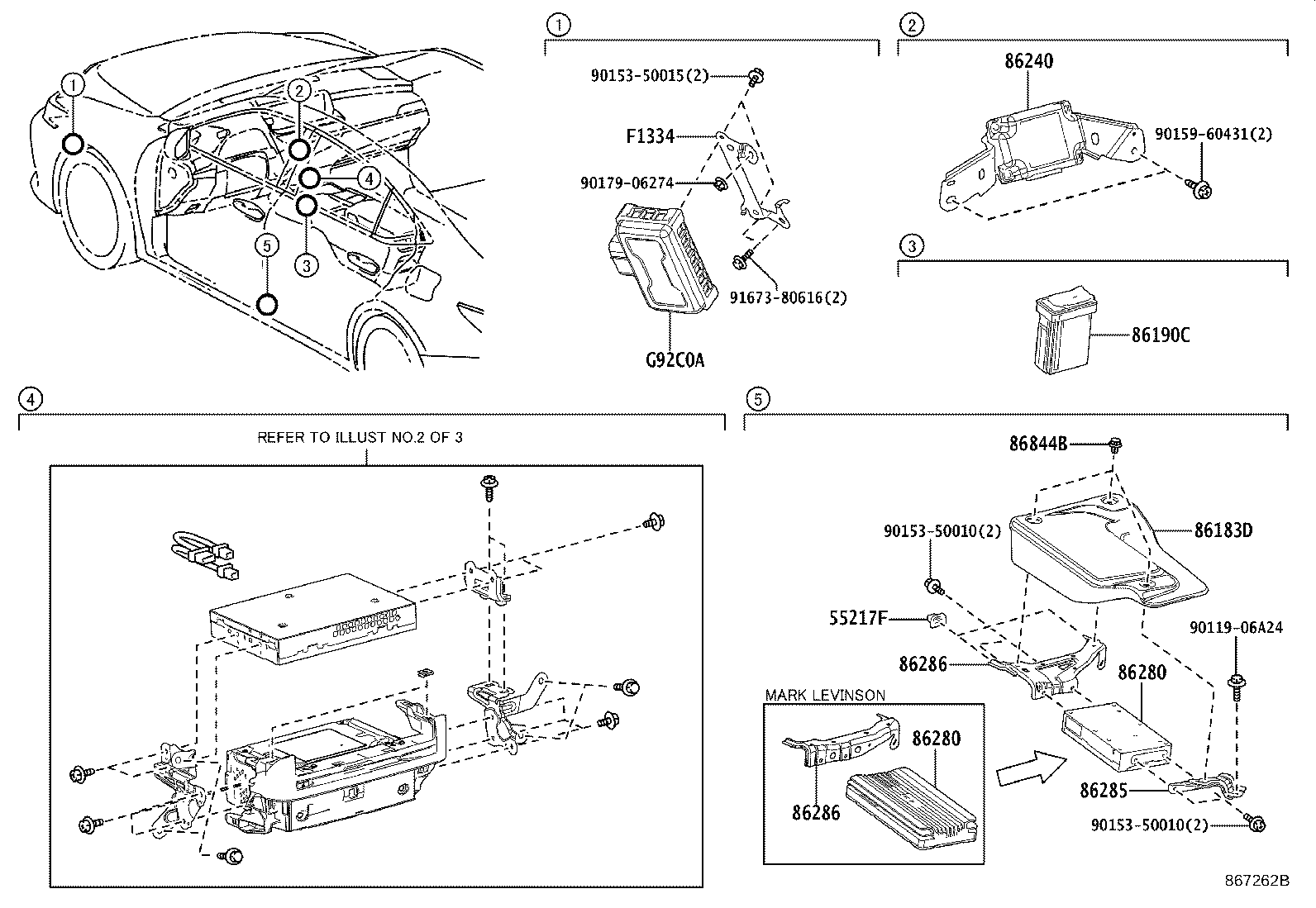 86212-33360 BRACKET, RADIO, NO.2 product image