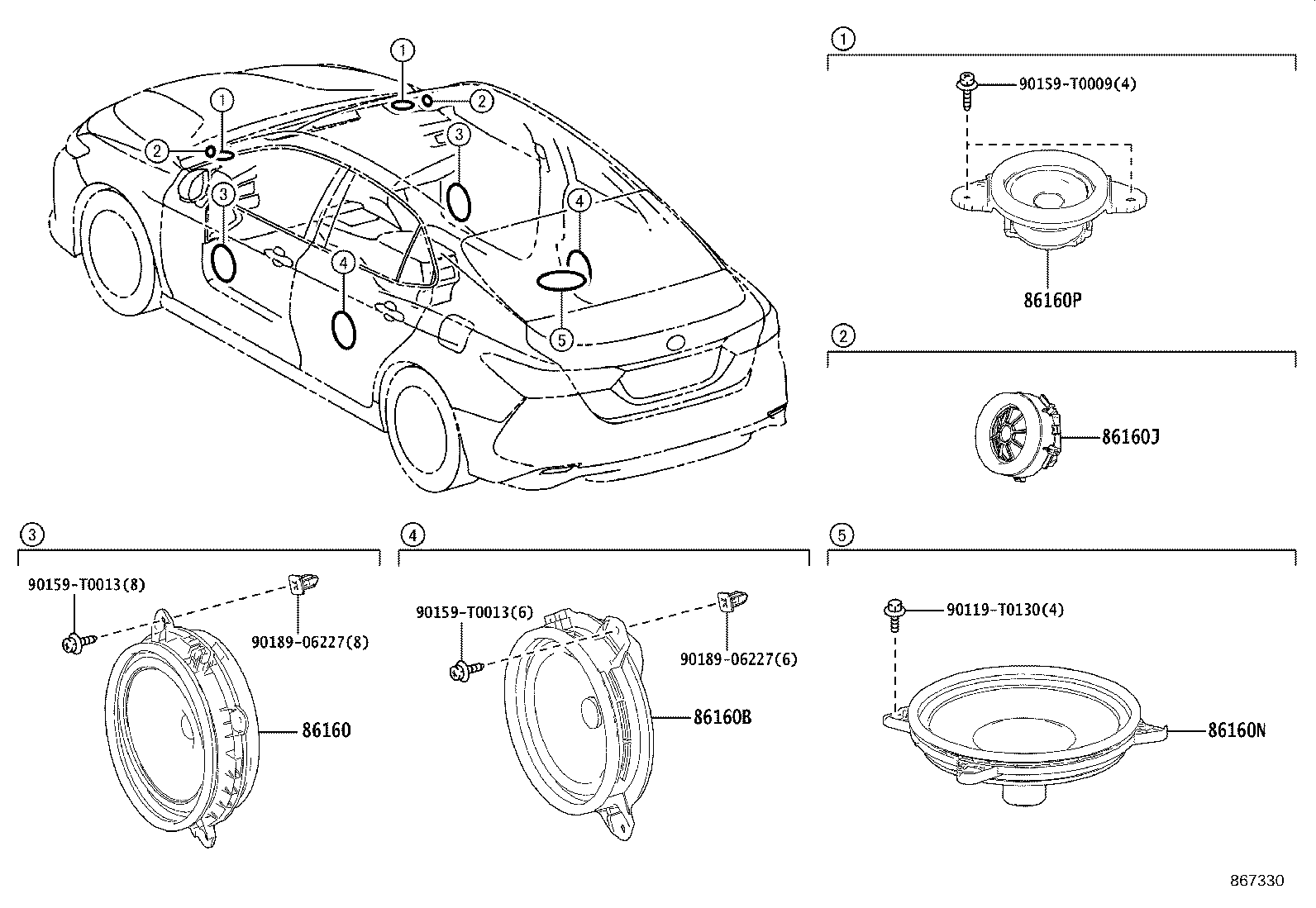 86160-06A00 SPEAKER ASSY, FRONT NO.1 product image