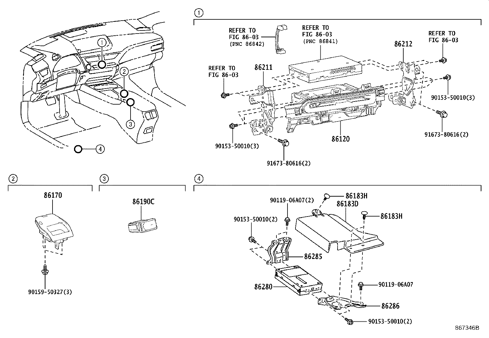 Toyota 86183-76020 COVER, AUDIO AMPLIFIER