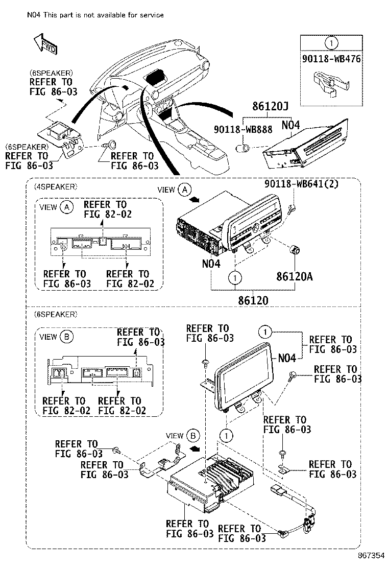86280-WB004 AMPLIFIER ASSY, STEREO COMPONENT product image