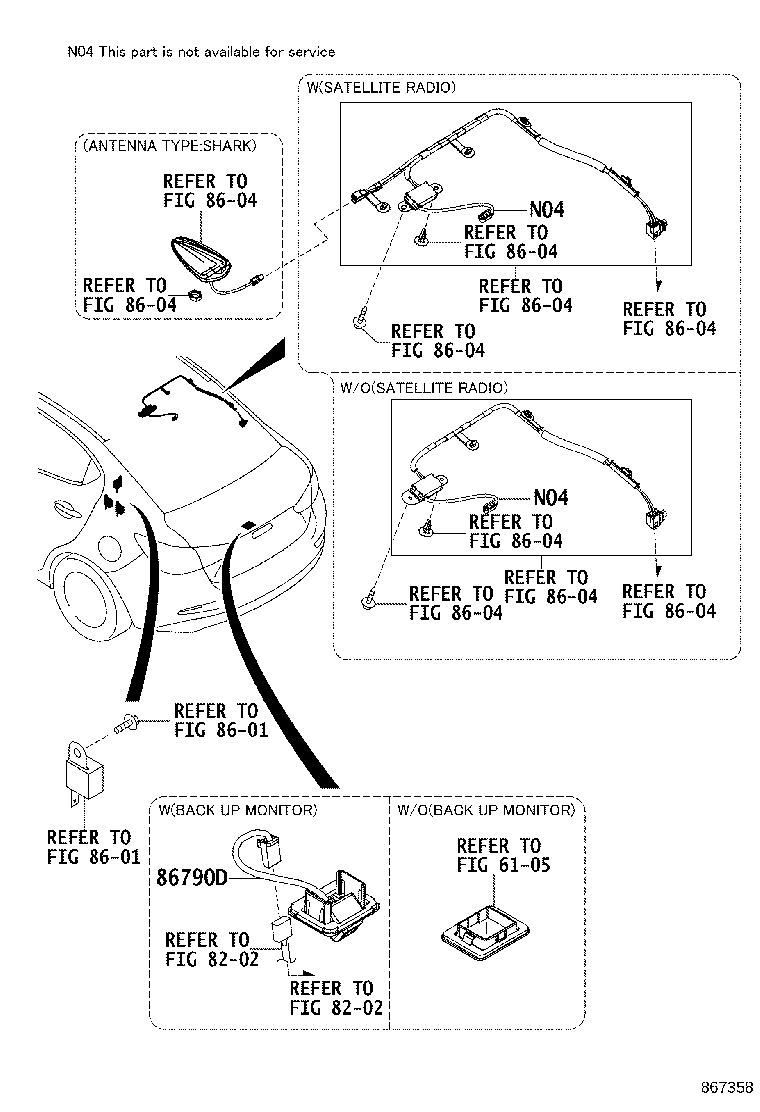 86790-WB002 CAMERA ASSY, TELEVISION, RR product image