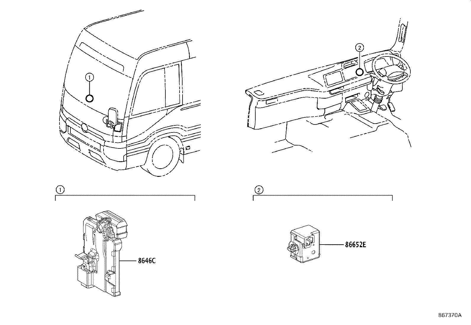 8646C-36010 CAMERA, FORWARD RECOGNITION product image