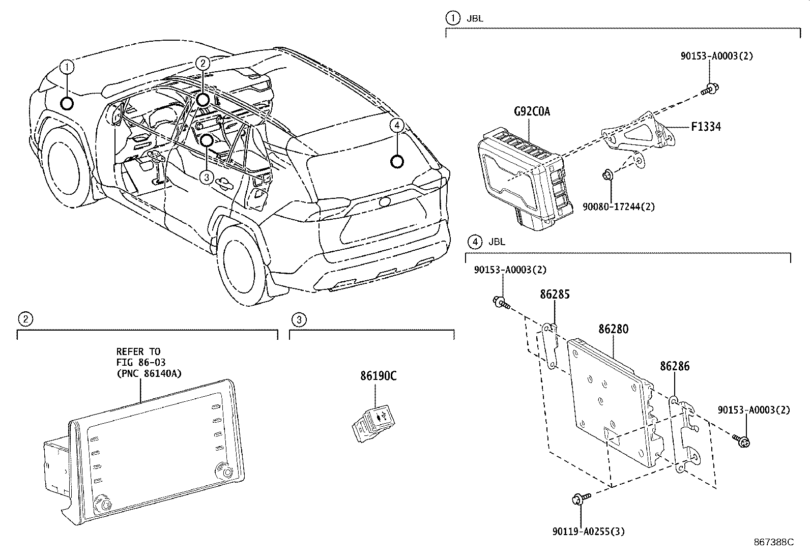 Toyota 86286-0R030 BRACKET, AMPLIFIER, NO.2