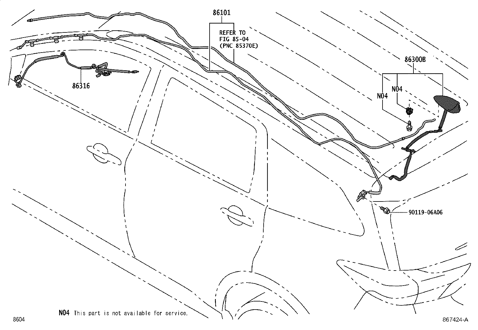 86316-BZ430 CABLE, ANTENNA product image