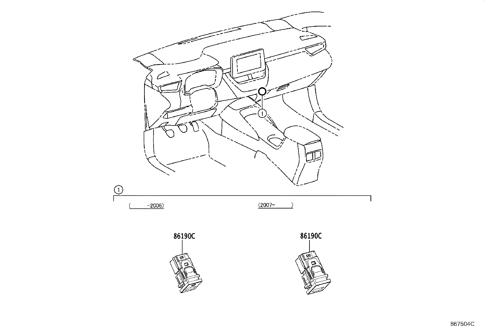 Toyota 86190-02130 ADAPTER ASSY, STEREO JACK, NO.1