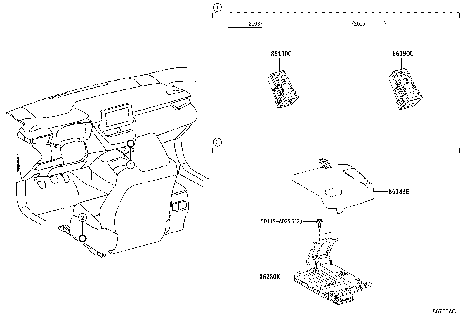 Toyota 86183-02040 COVER, AUDIO AMPLIFIER