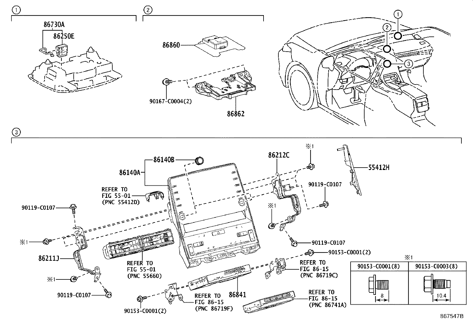 86211-07060 BRACKET, RADIO RECEIVER, NO.1 product image