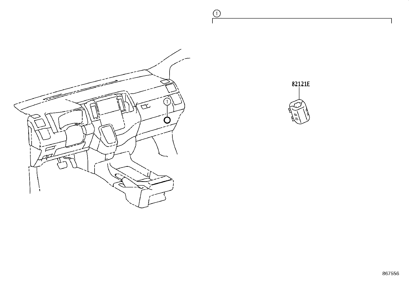 86211-26110 BRACKET, RADIO, NO.1 product image
