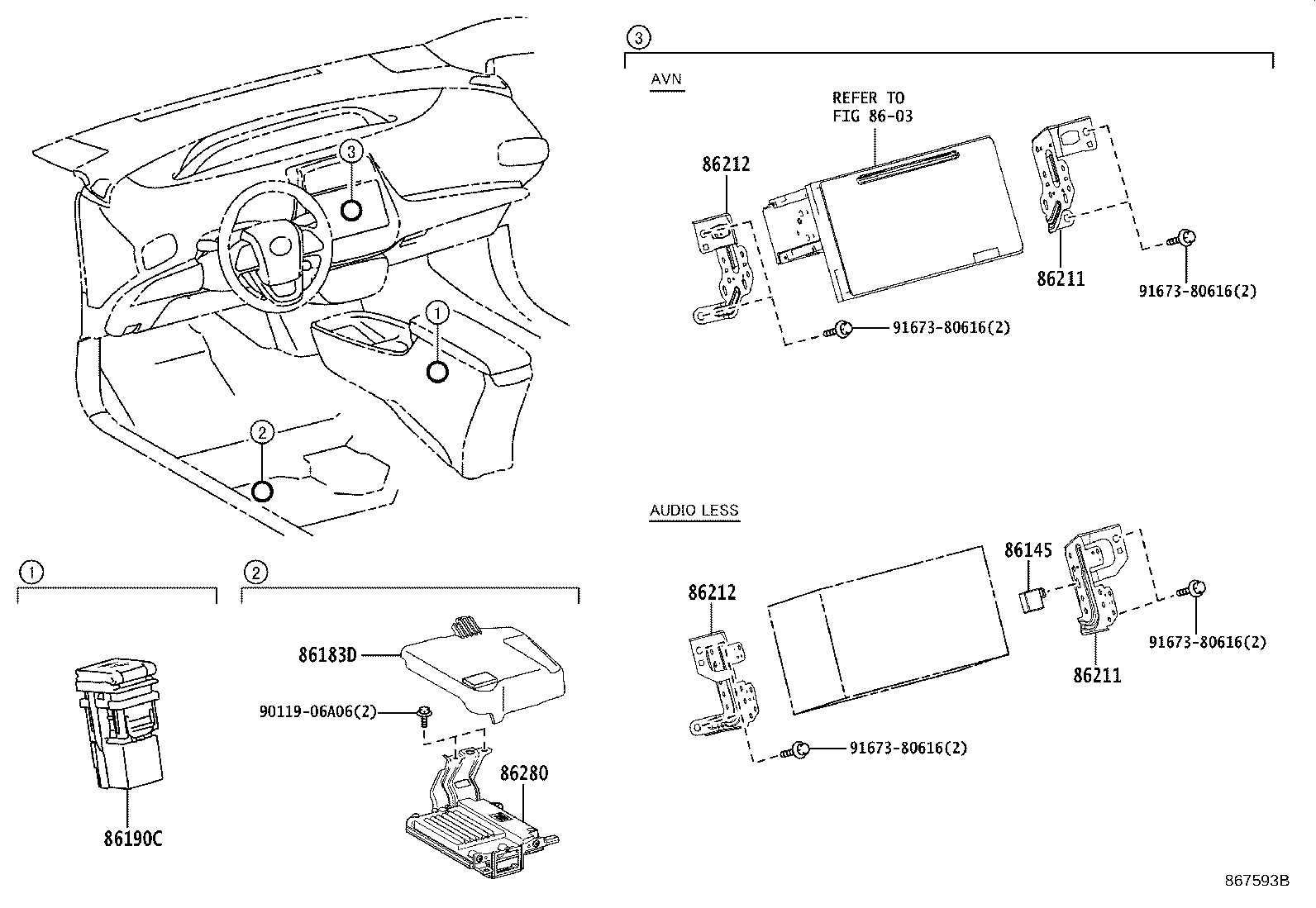 86212-47160 BRACKET, RADIO, NO.2 product image