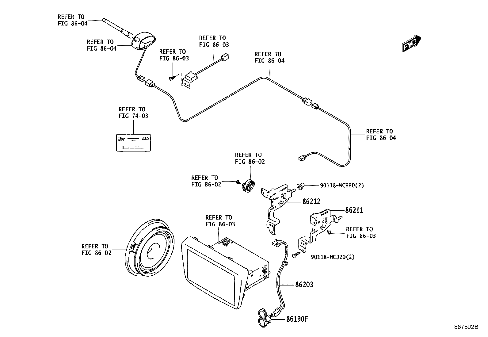 86212-WC001 BRACKET, RADIO, NO.2 product image