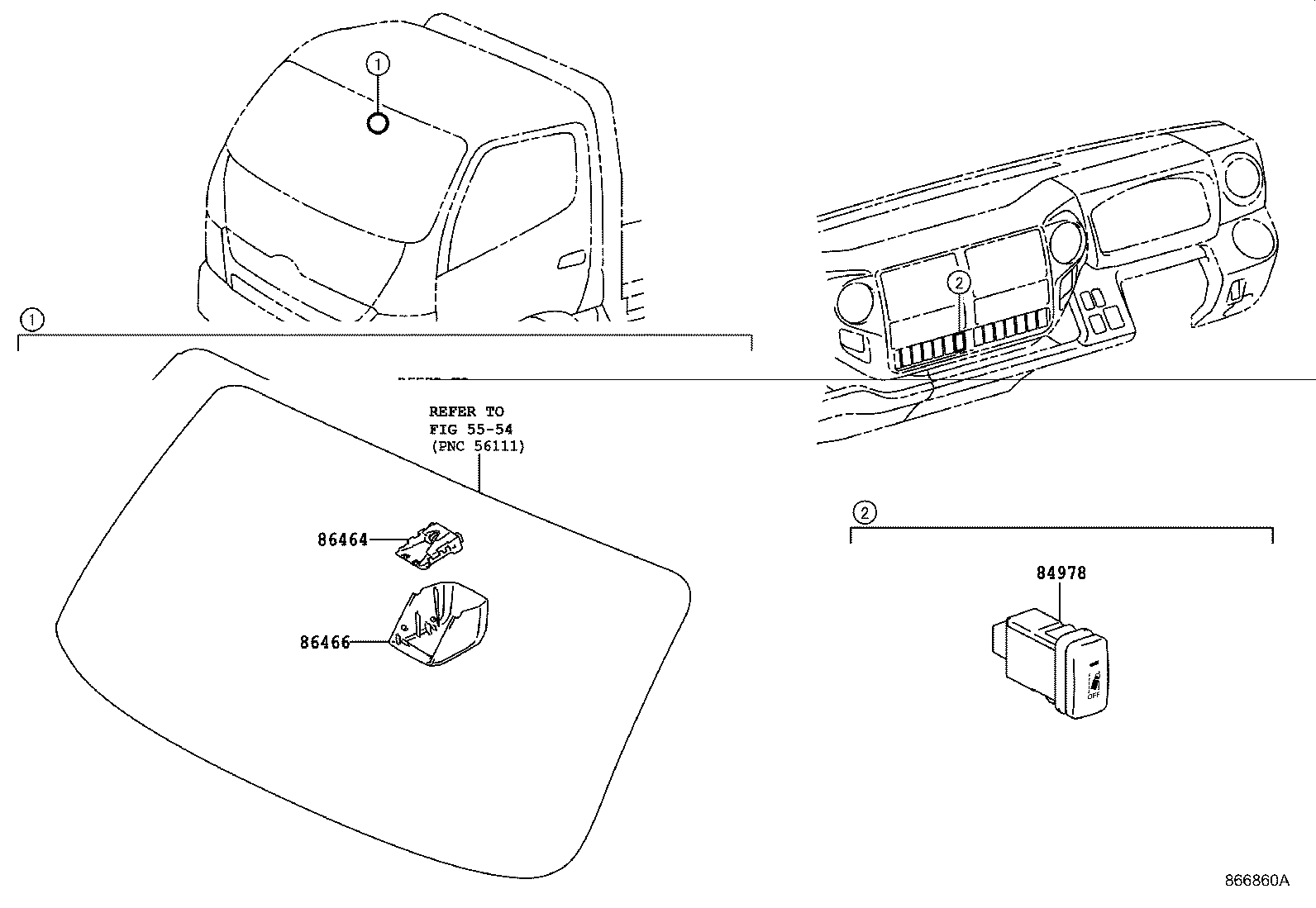 86466-37010 COVER, LANE DEPARTURE WARNING CAMERA, NO.1 product image