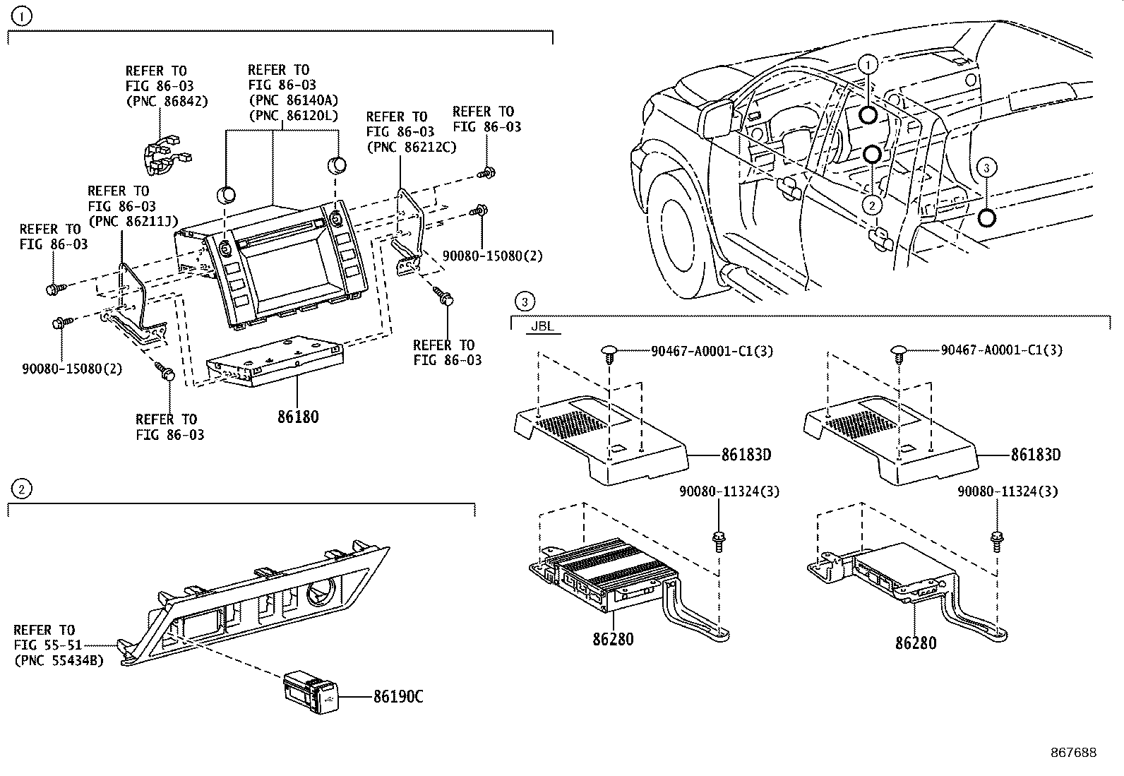 86183-0C030 COVER, AUDIO AMPLIFIER product image