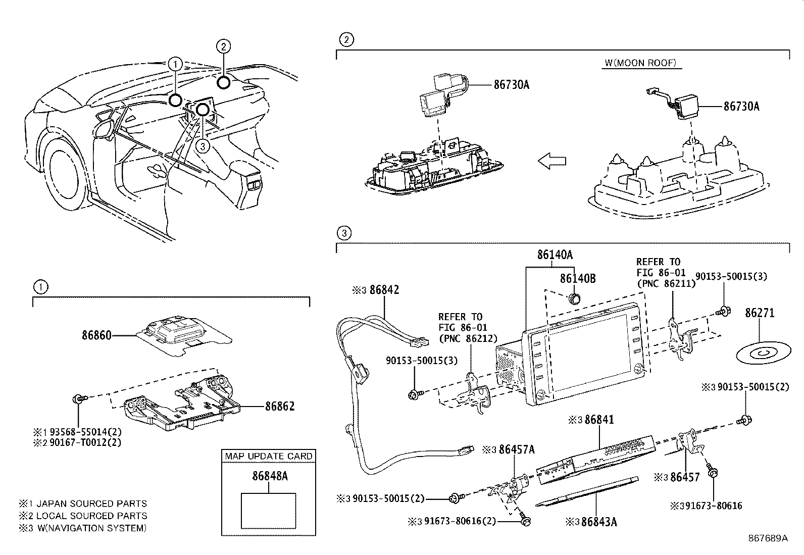 86860-YY050 ANTENNA ASSY, NAVIGATION product image