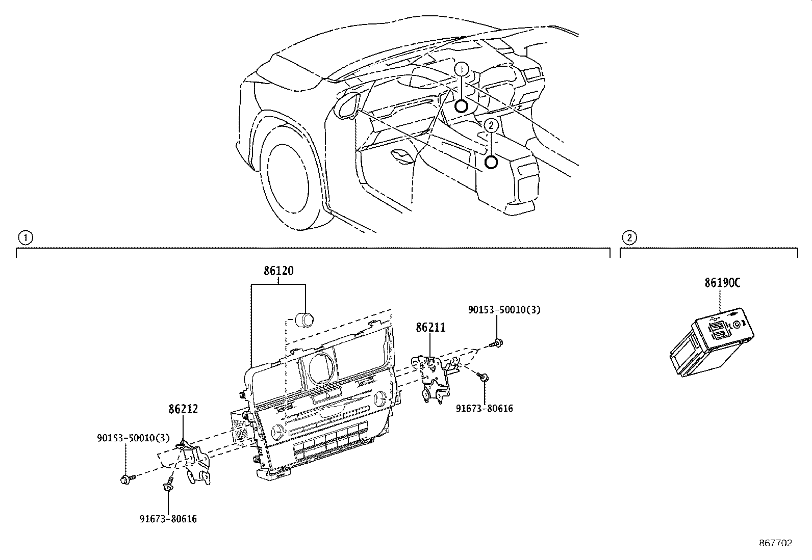 86120-4D690 RECEIVER ASSY, RADIO product image