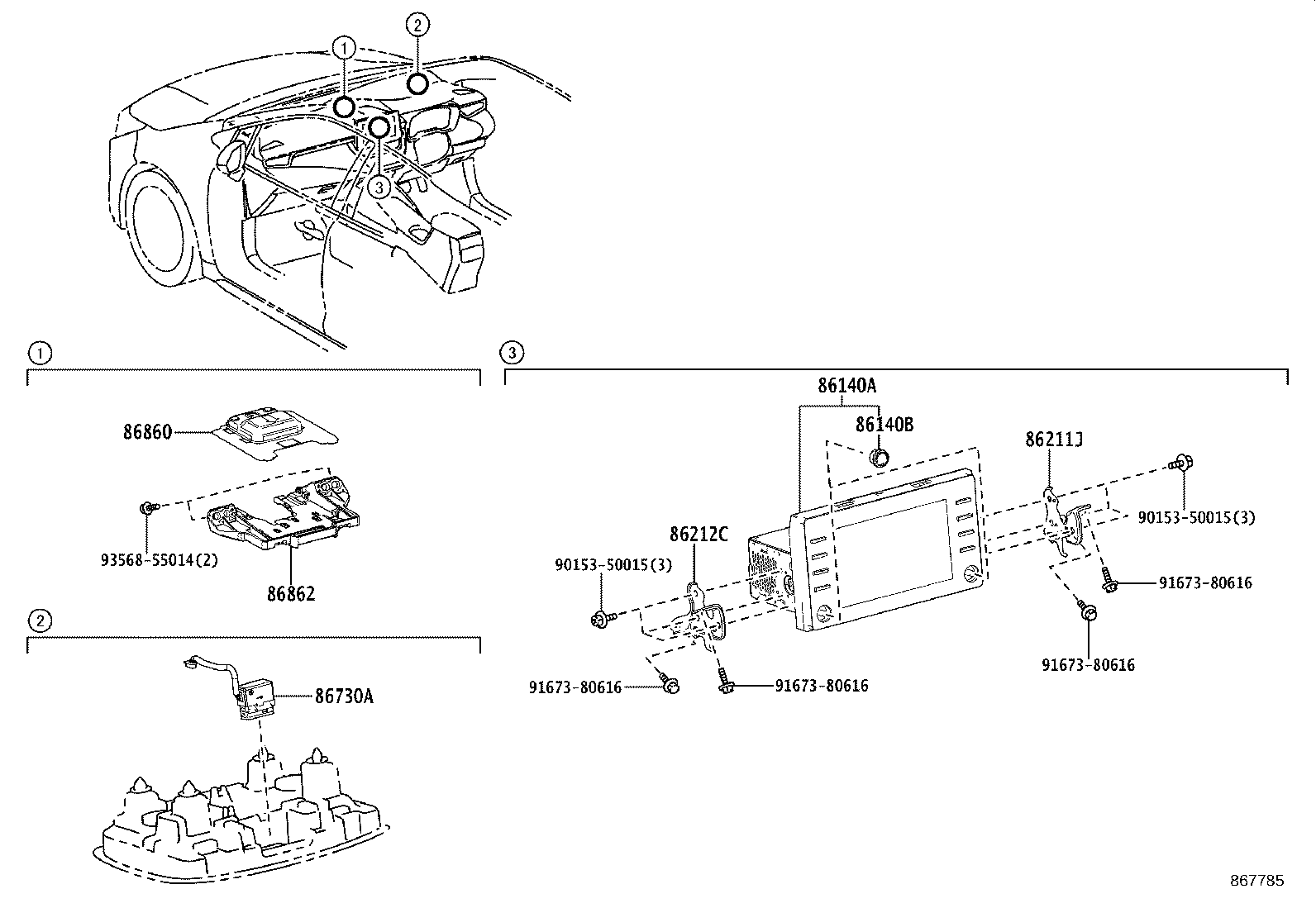 86140-12450 RECEIVER ASSY, RADIO & DISPLAY product image