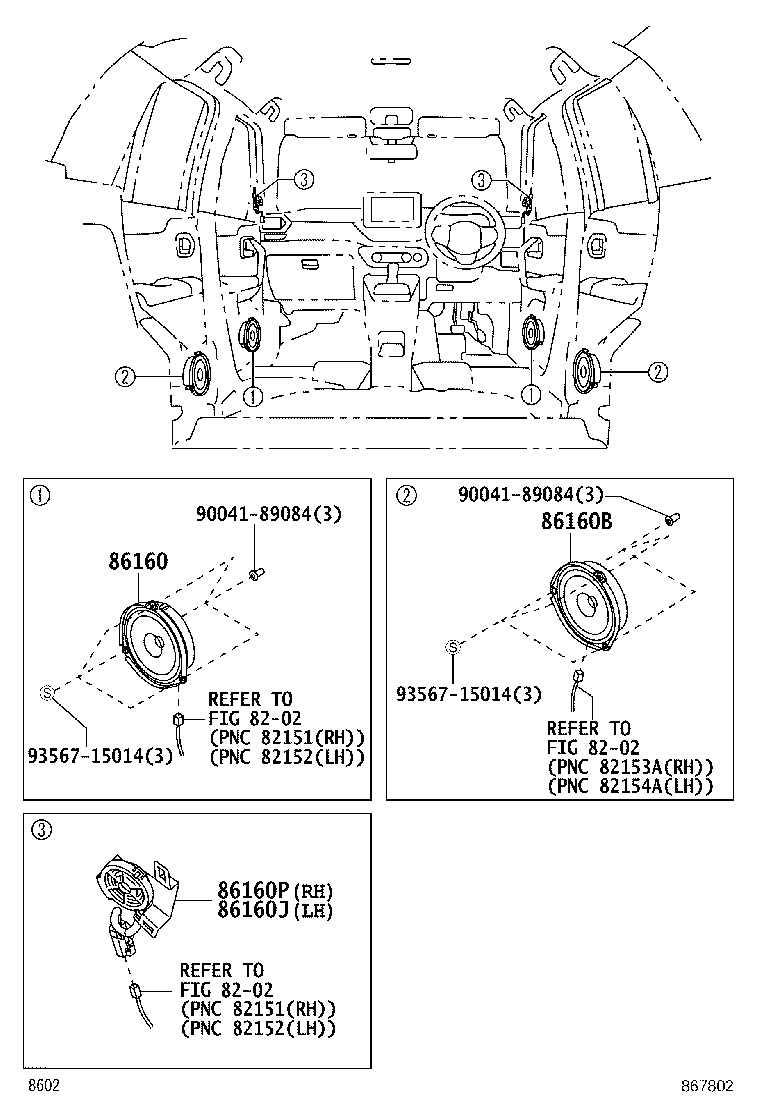 86160-B2410 SPEAKER ASSY, FRONT NO.1 product image