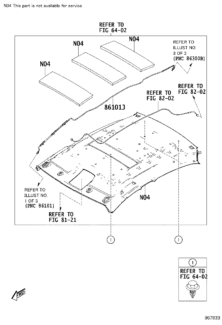 86101-WB005 CORD SUB-ASSY, ANTENNA, NO.2 product image
