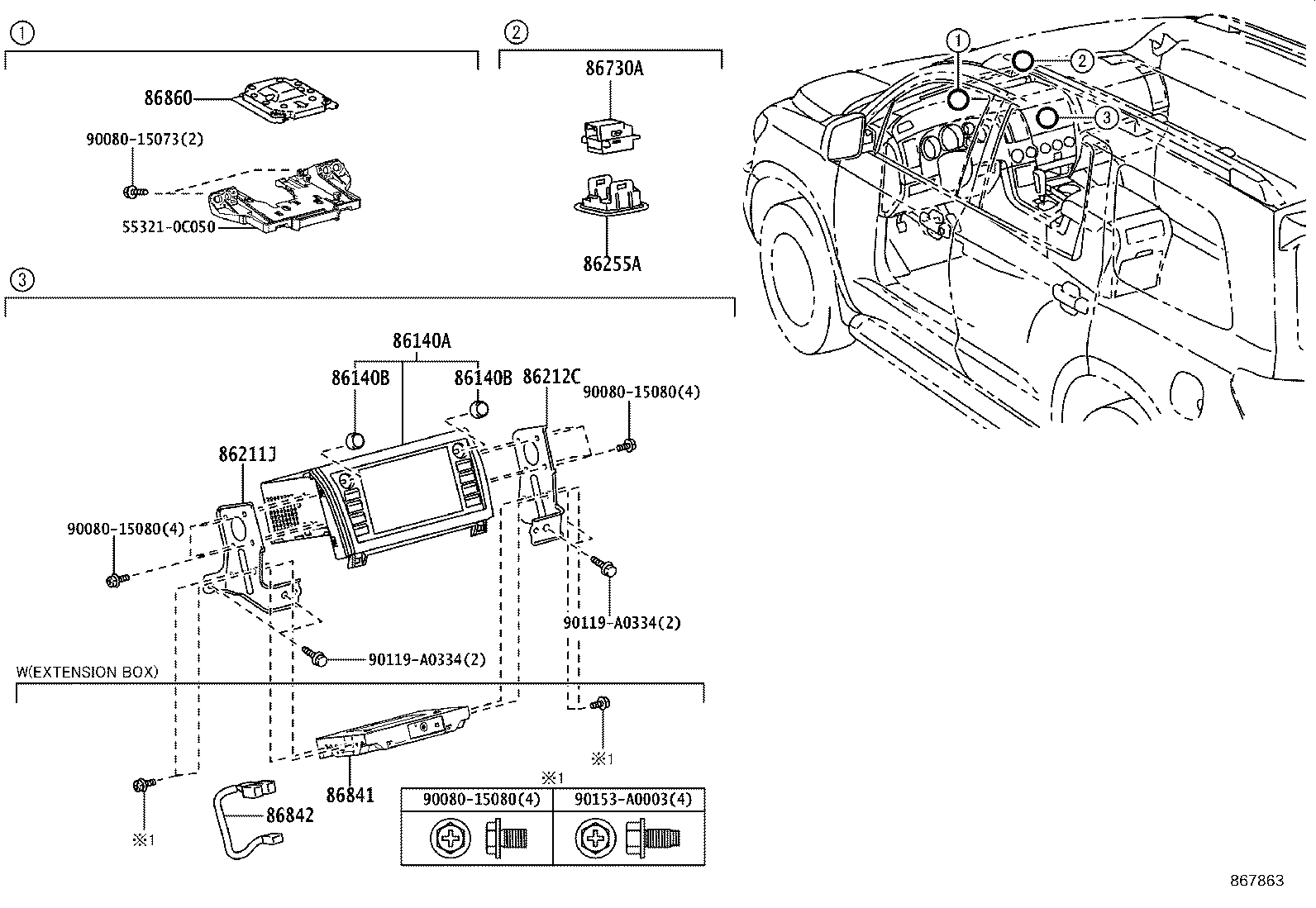 86211-0C140 BRACKET, RADIO RECEIVER, NO.1 product image