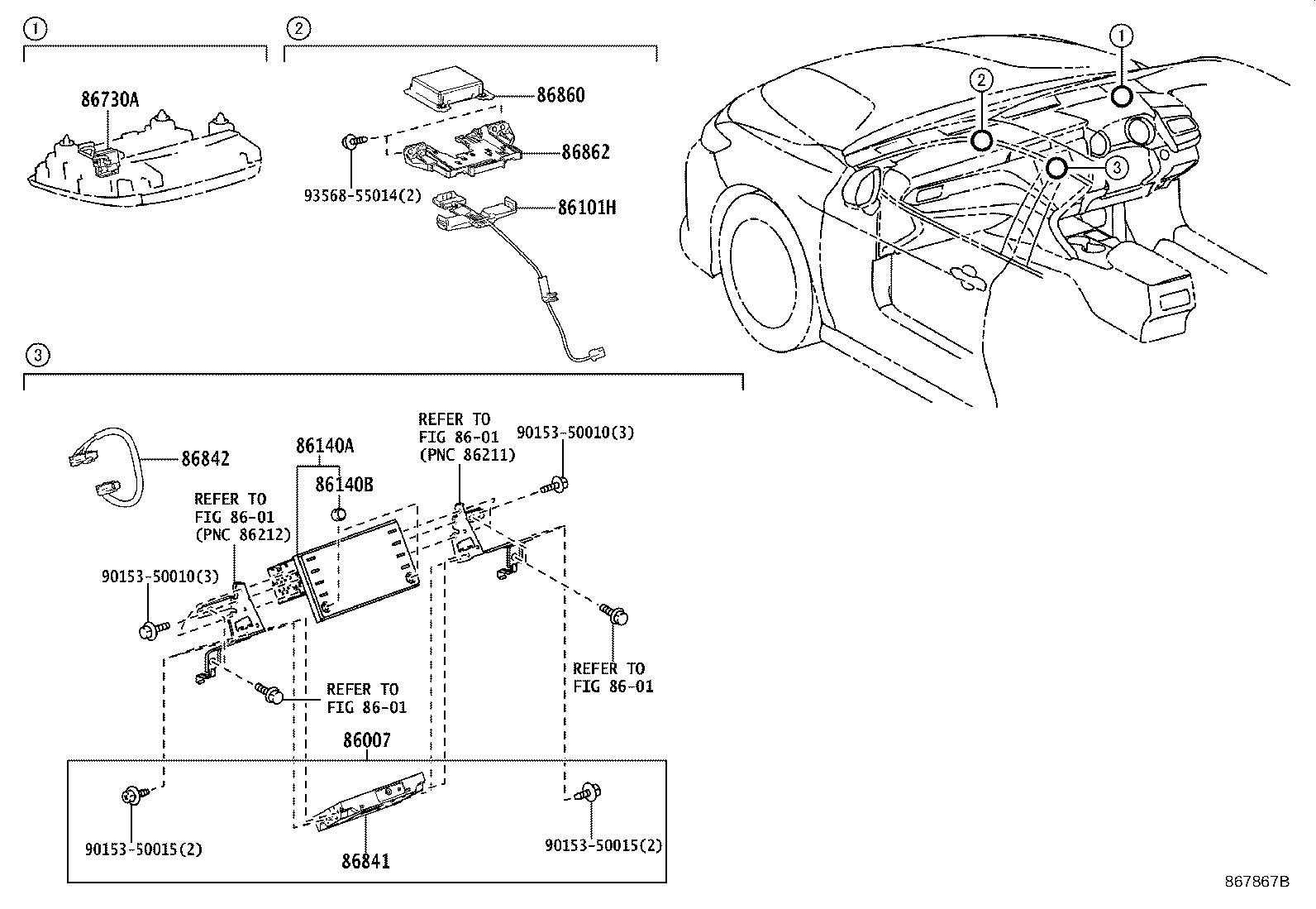 86101-33N30 CORD SUB-ASSY, ANTENNA product image