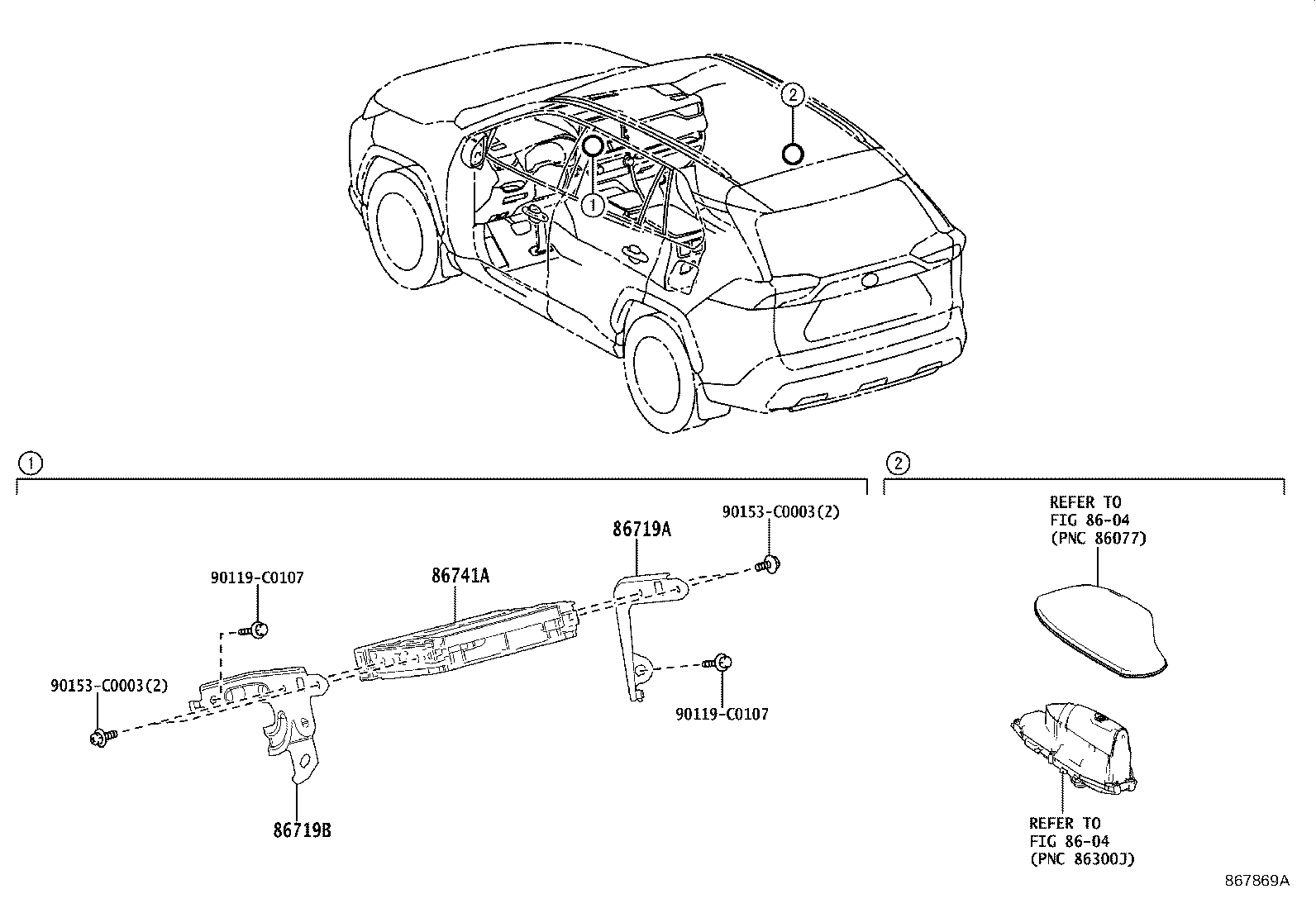 86457-0R040 BRACKET, TELEPHONE NO.1 product image