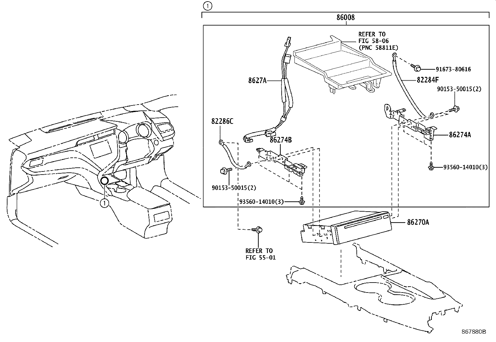 86212-33350 BRACKET, RADIO, NO.2 product image