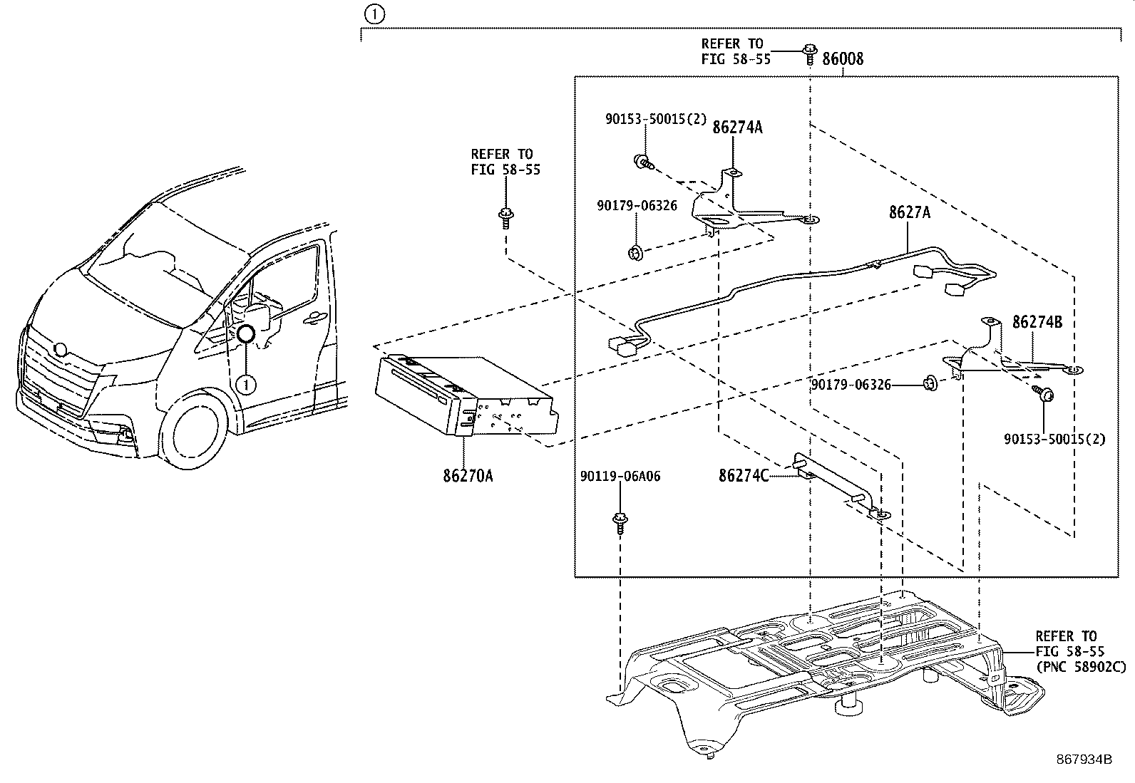 86211-26130 BRACKET, DISC PLAYER product image