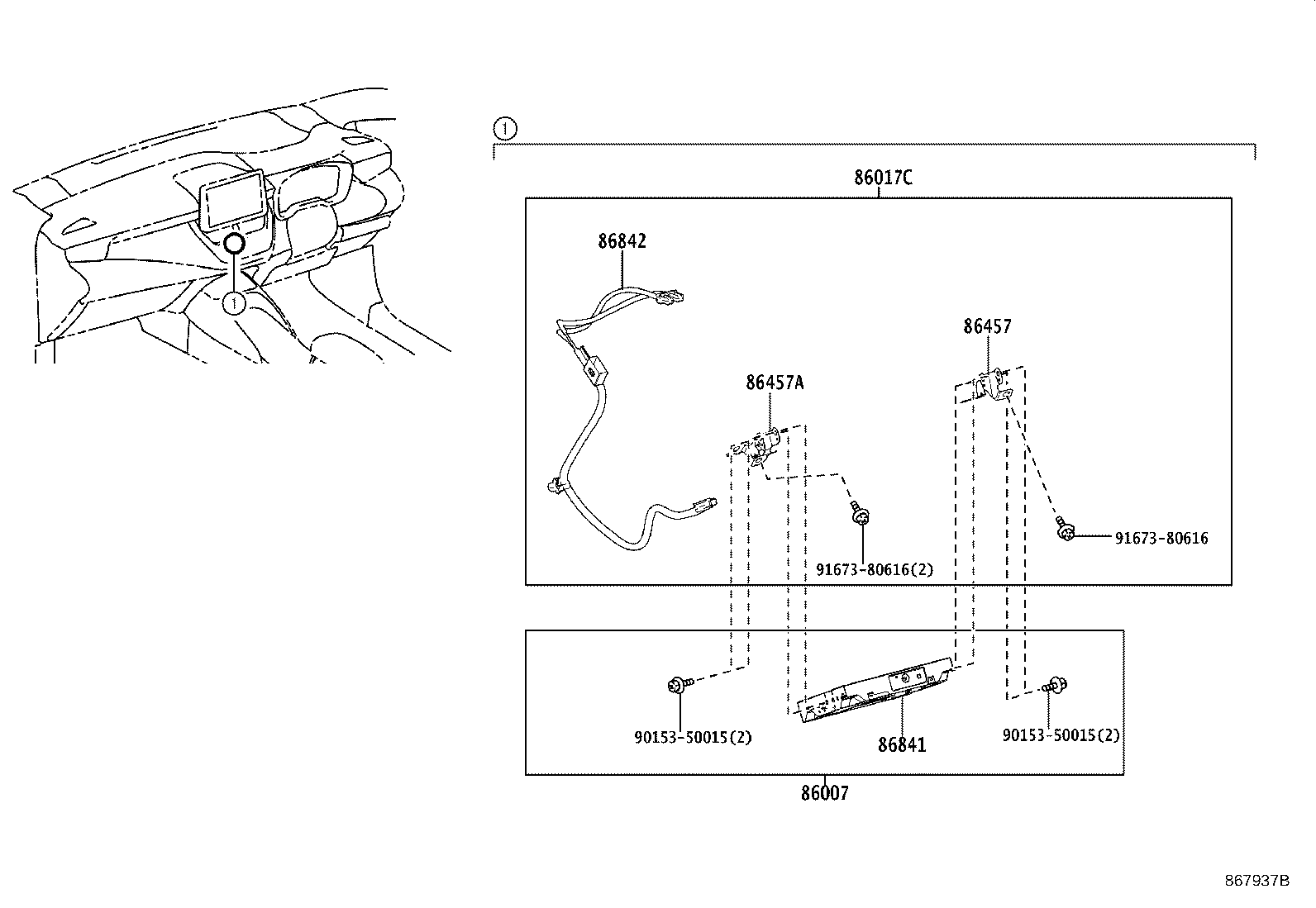 86880-78010 ANTENNA ASSY, NAVIGATION product image
