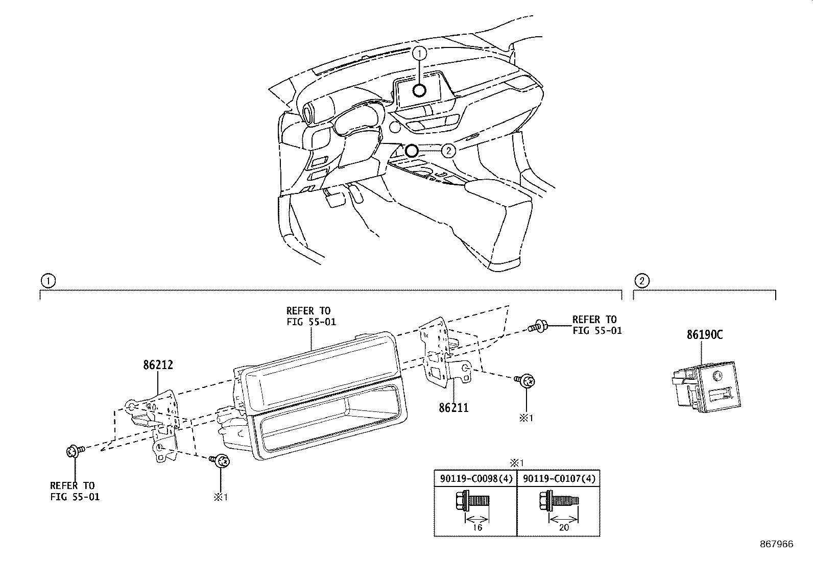 86211-F4080 BRACKET, RADIO, NO.1 product image