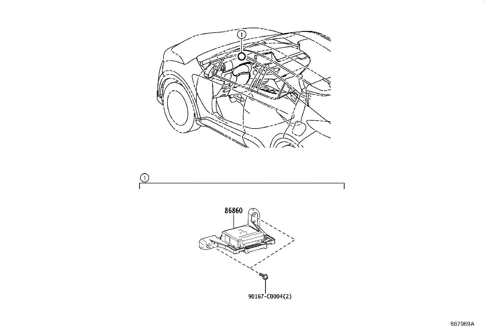868A0-F4030 ANTENNA ASSY, NAVIGATION product image