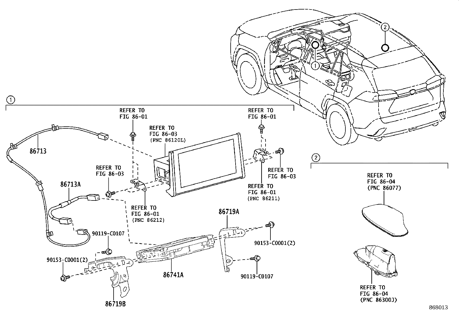 86203-0R210 WIRING SUB-ASSY, RADIO product image
