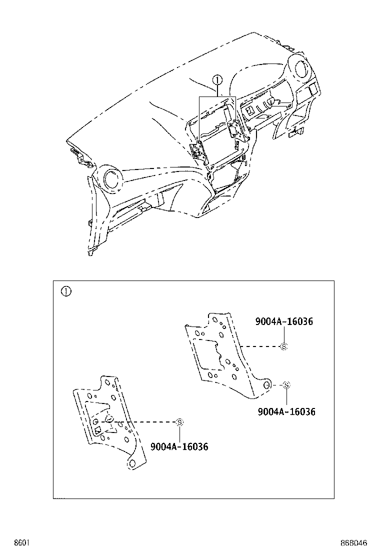 86212-BZ170 BRACKET, RADIO, NO.2 product image