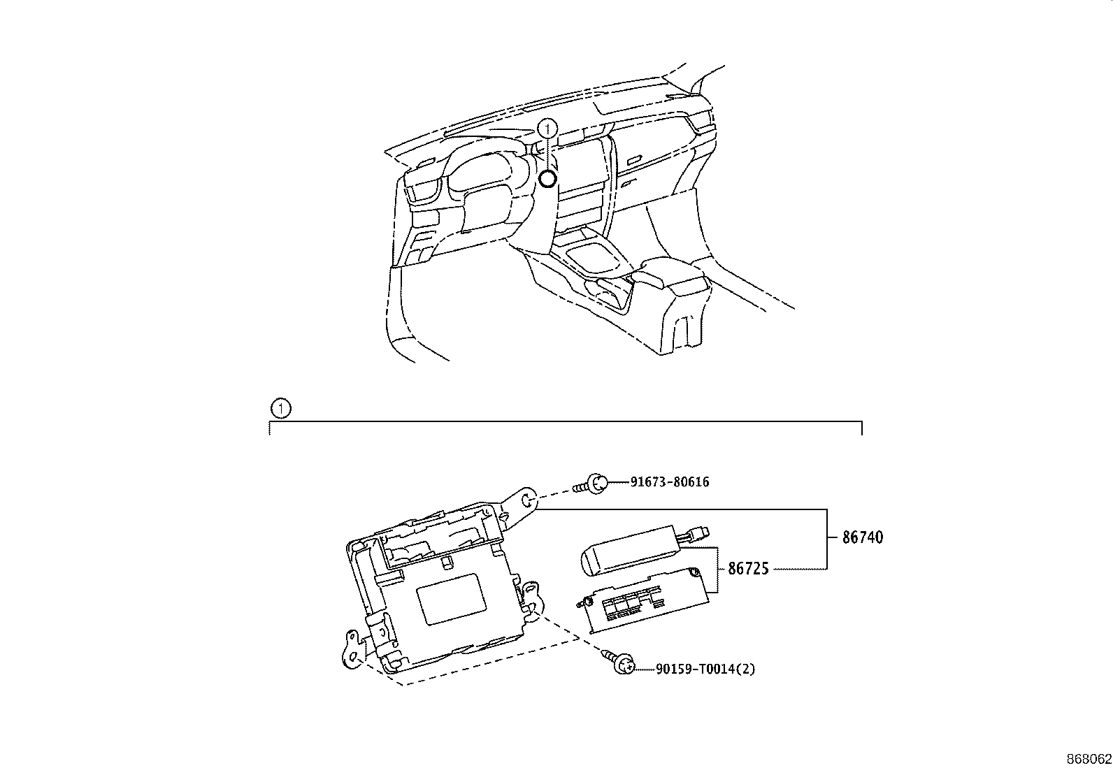 86740-71020 TRANSCEIVER ASSY, TELEPHONE product image