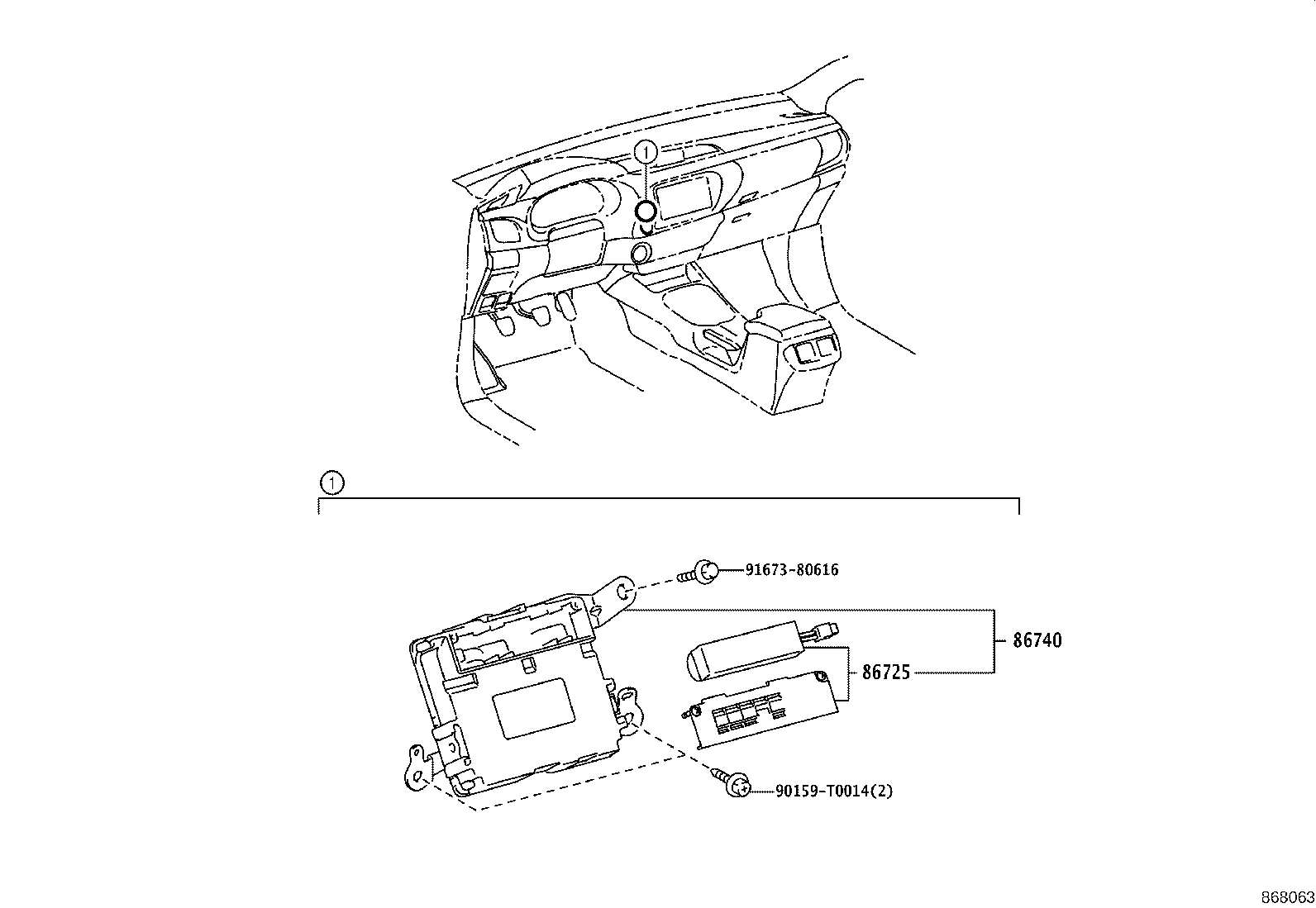 86740-71030 TRANSCEIVER ASSY, TELEPHONE product image