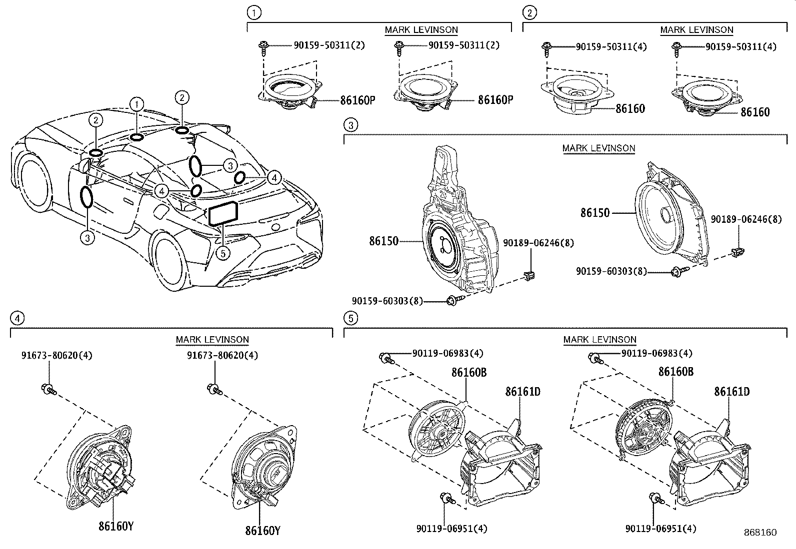 86150-0W430 SPEAKER ASSY, REAR product image