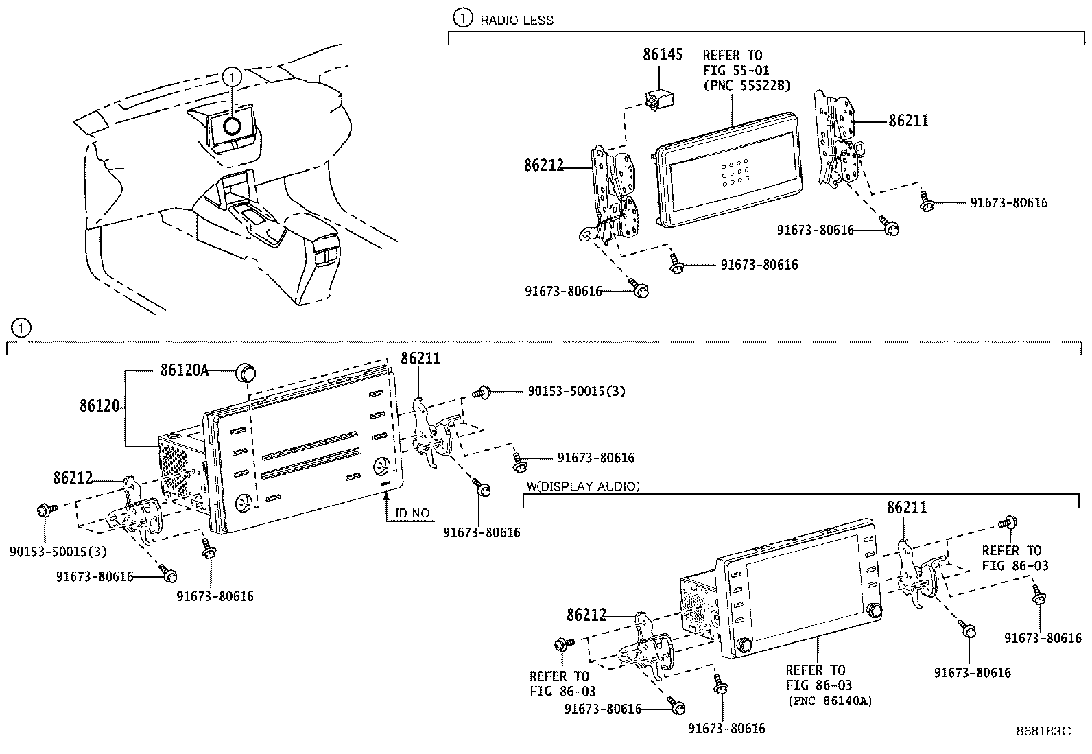 86212-0A110 BRACKET, RADIO, NO.2 product image