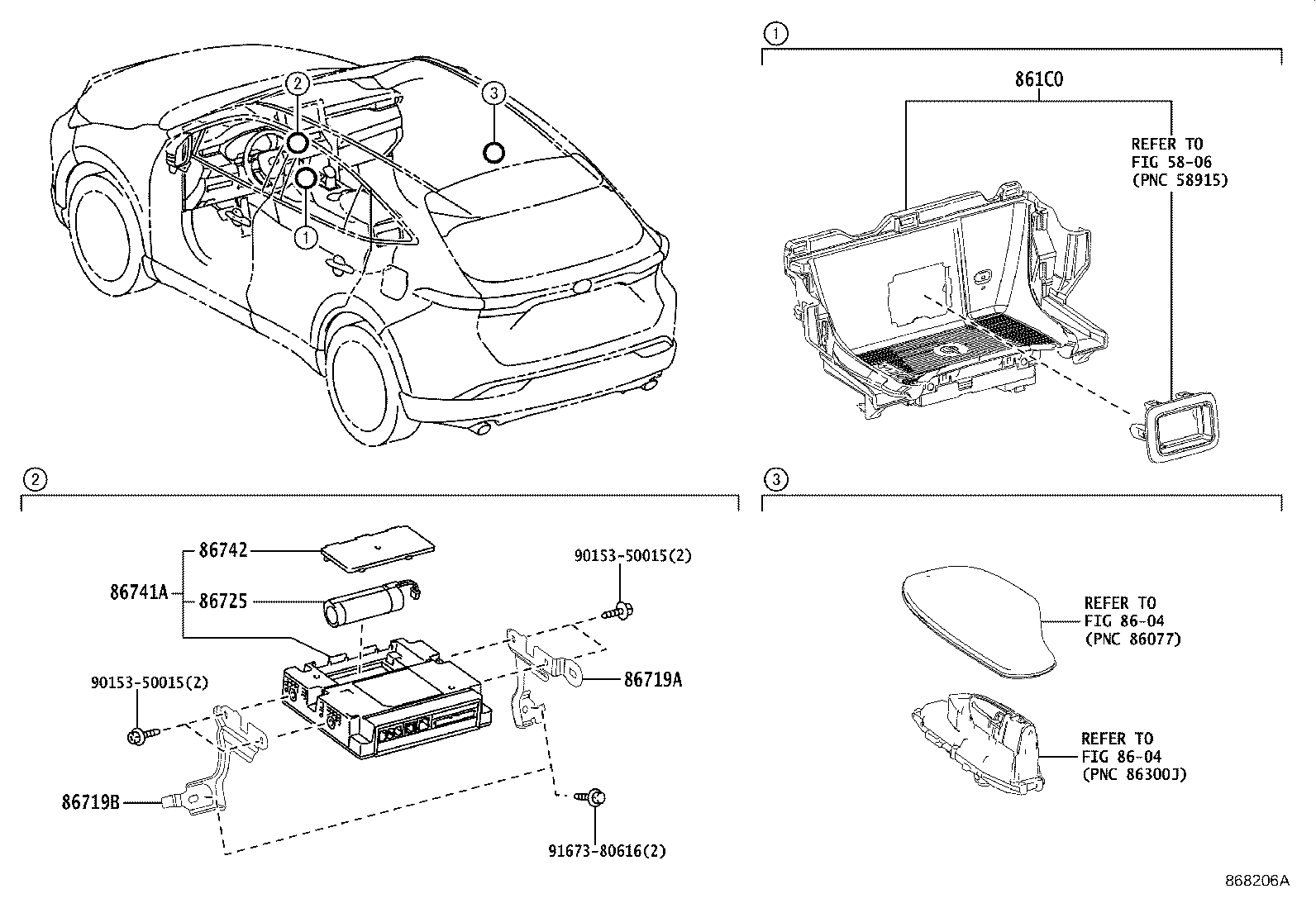 Toyota 86719-48180 BRACKET, TELEPHONE NO.1
