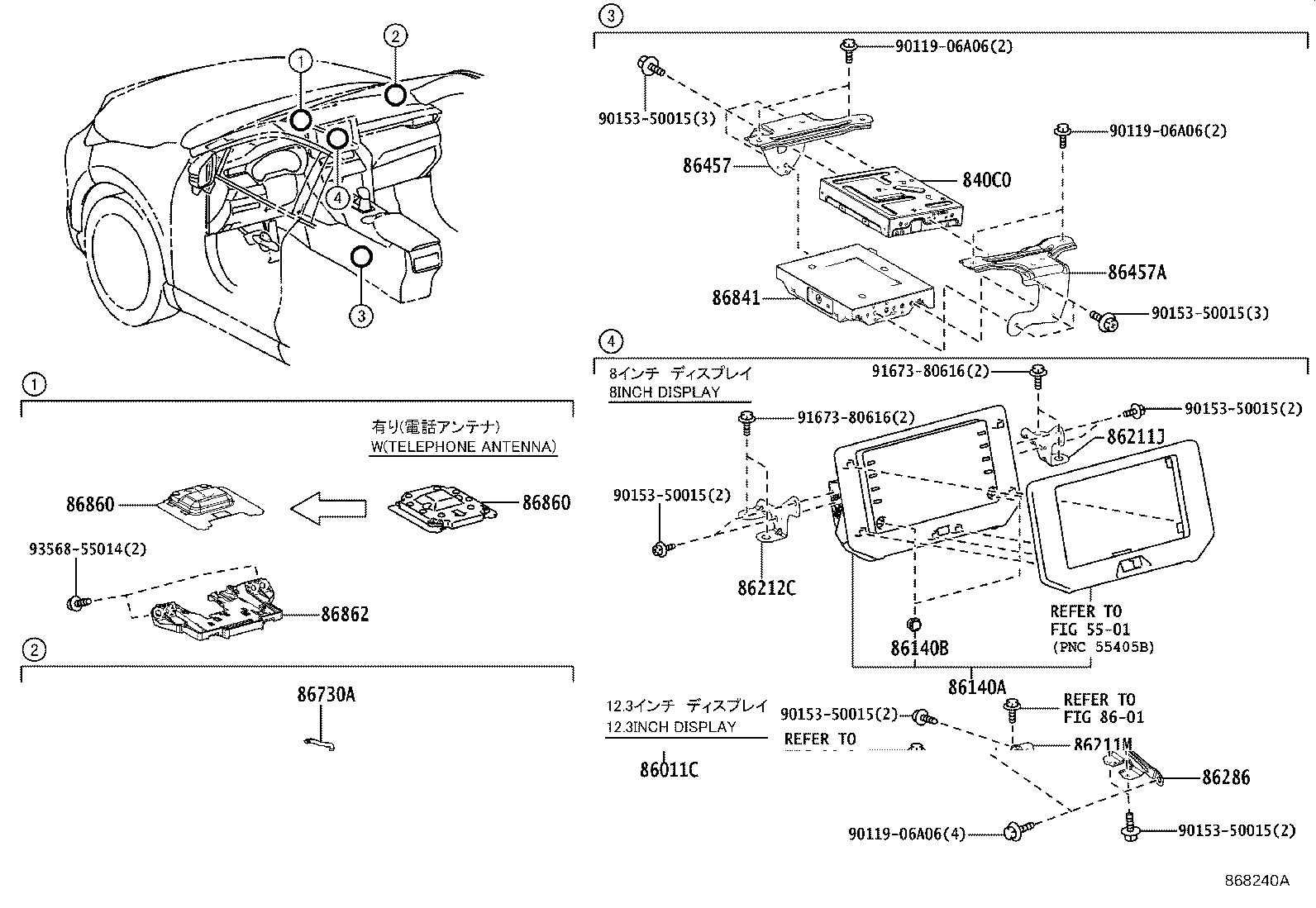 Toyota 86140-48C40 RECEIVER ASSY, RADIO & DISPLAY