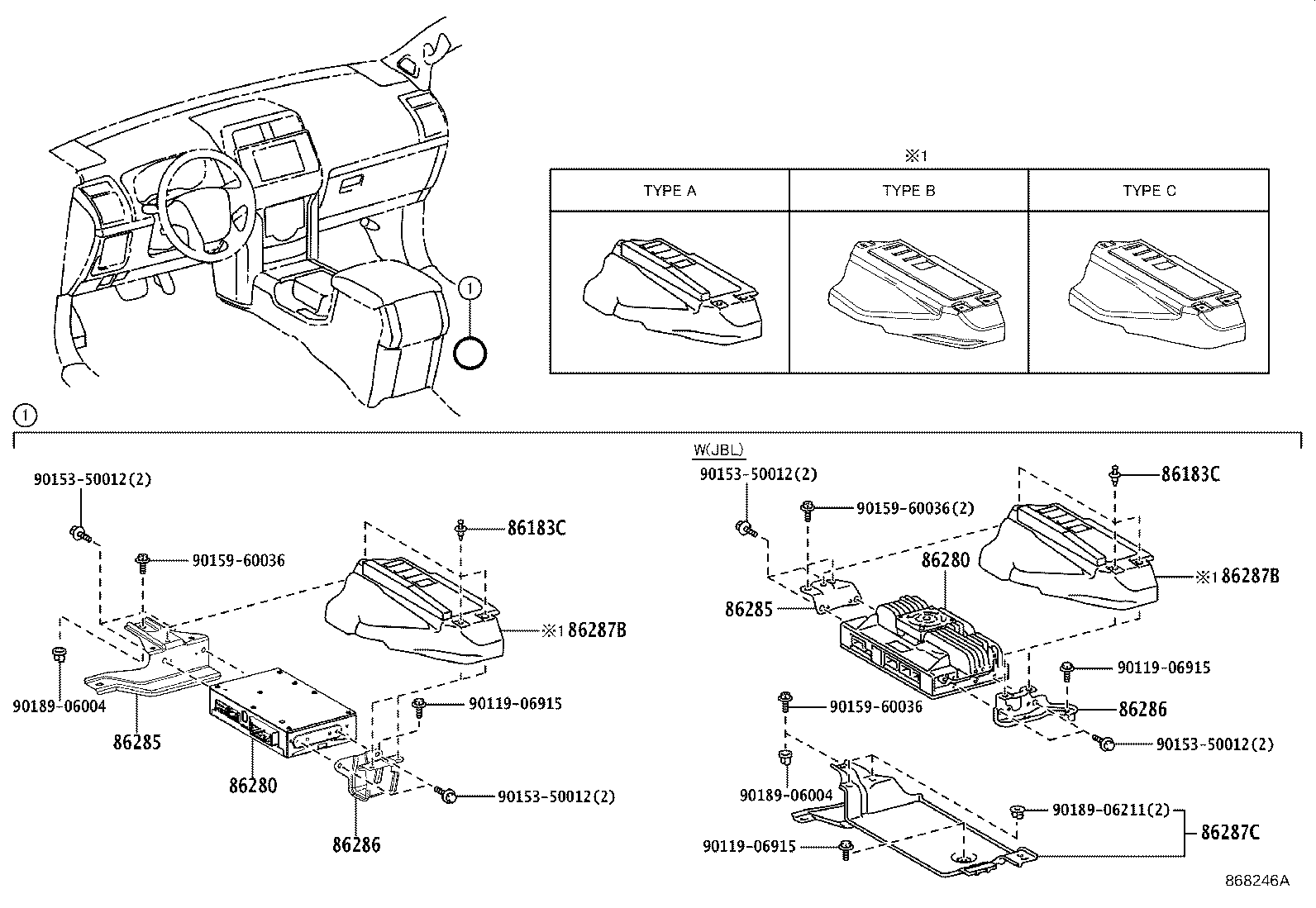 86212-60500 BRACKET, RADIO, NO.2 product image