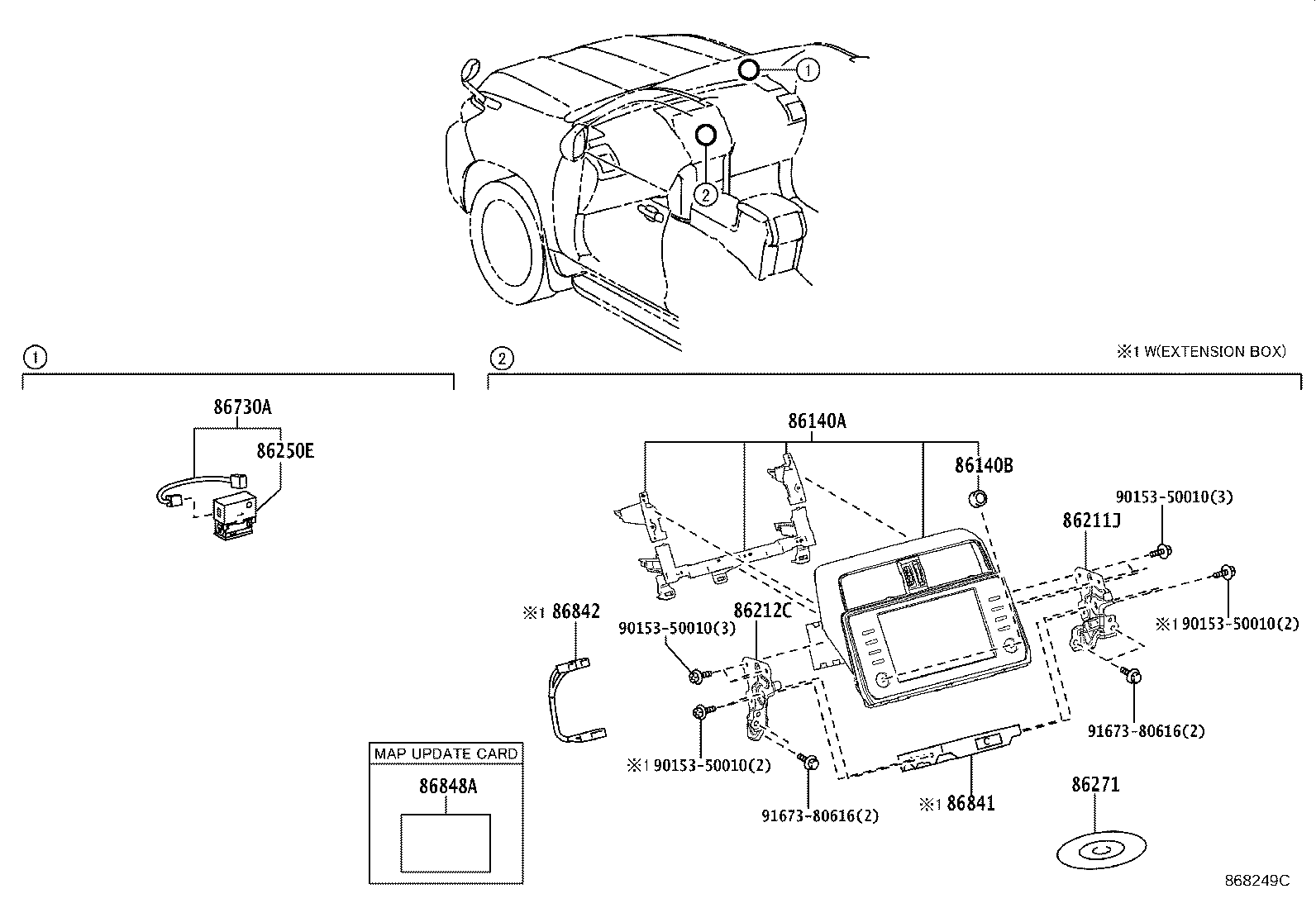86211-60490 BRACKET, RADIO RECEIVER, NO.1 product image