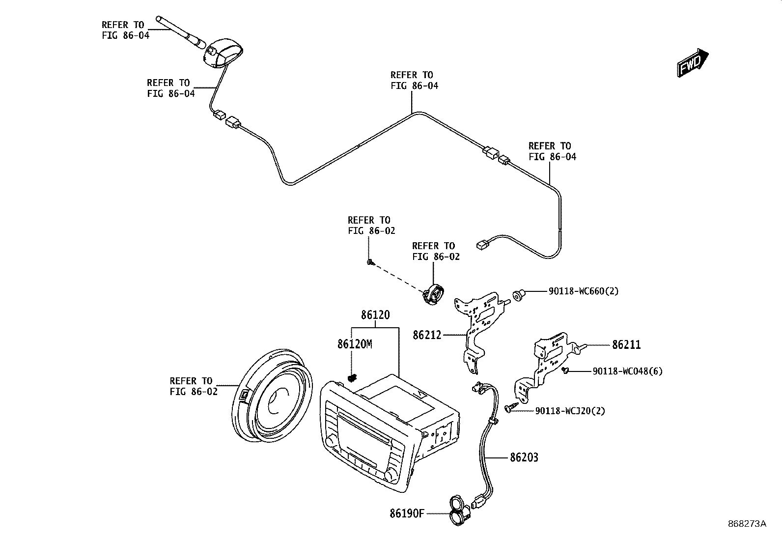 86212-WC002 BRACKET, RADIO, NO.2 product image