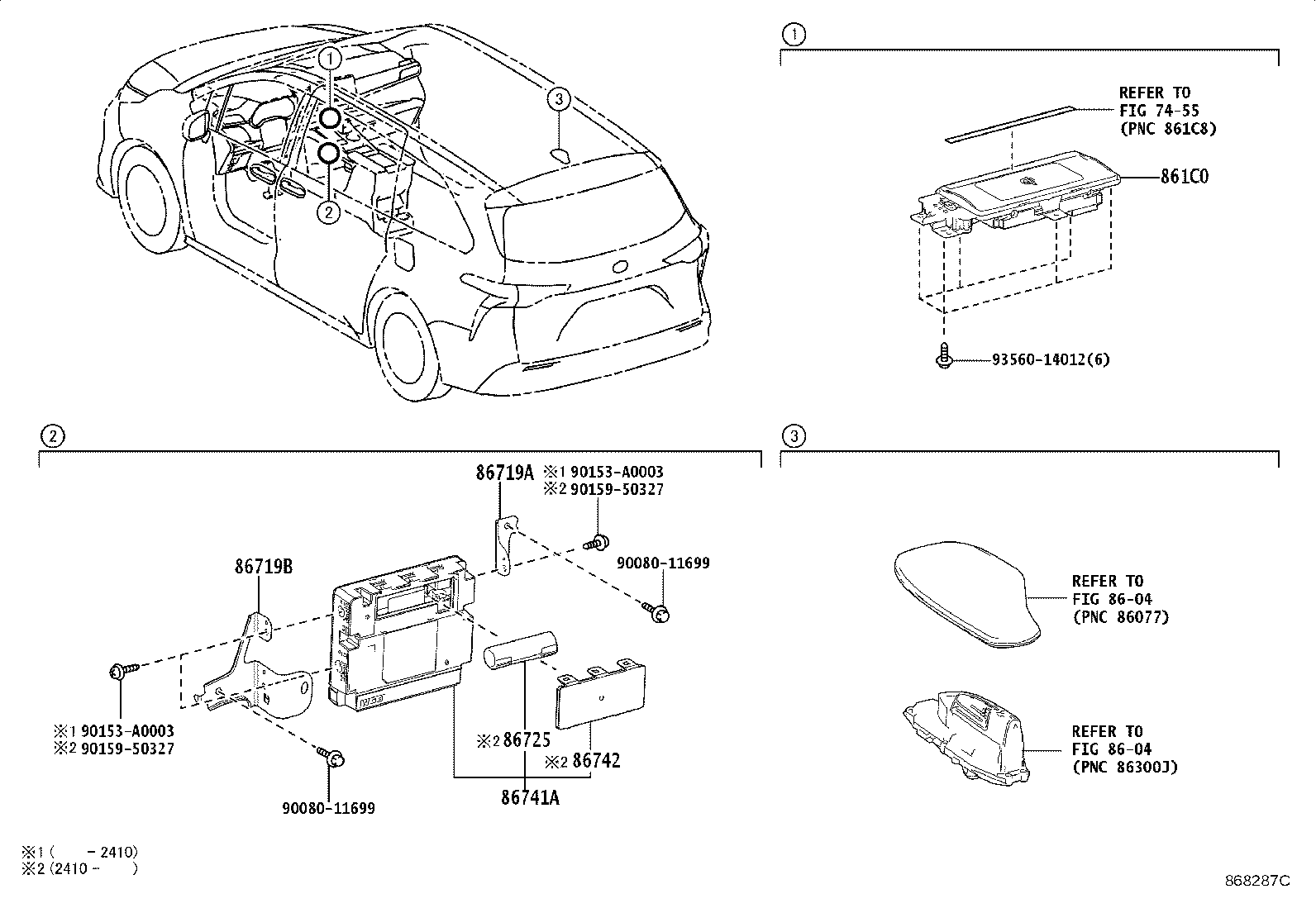 Toyota 86719-08010 BRACKET, TELEPHONE NO.1