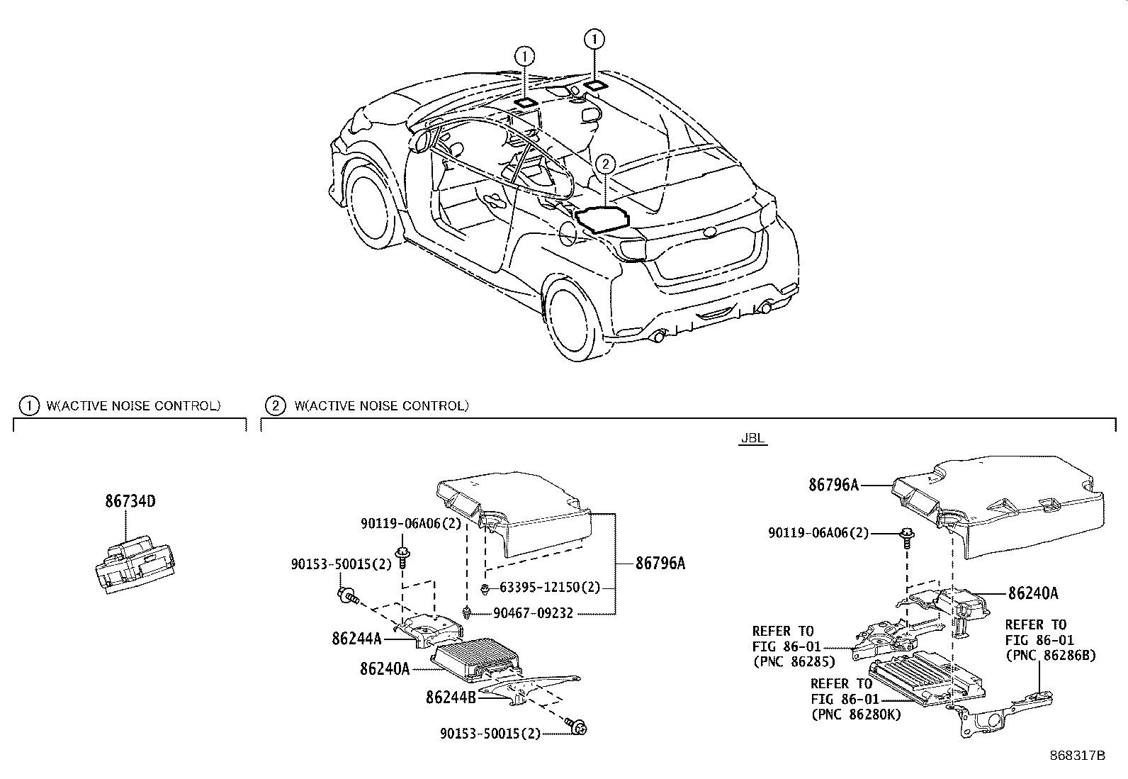 Toyota 86734-11030 Genuine Toyota Part