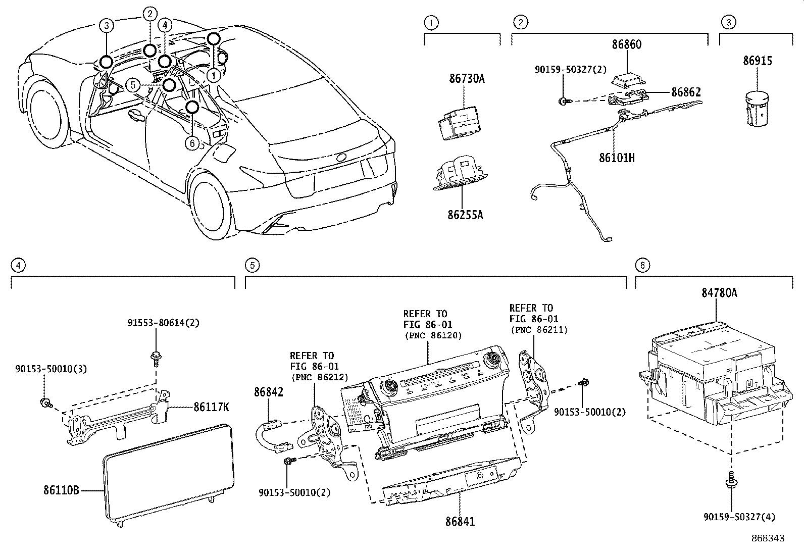 86101-53G90 CORD SUB-ASSY, ANTENNA product image