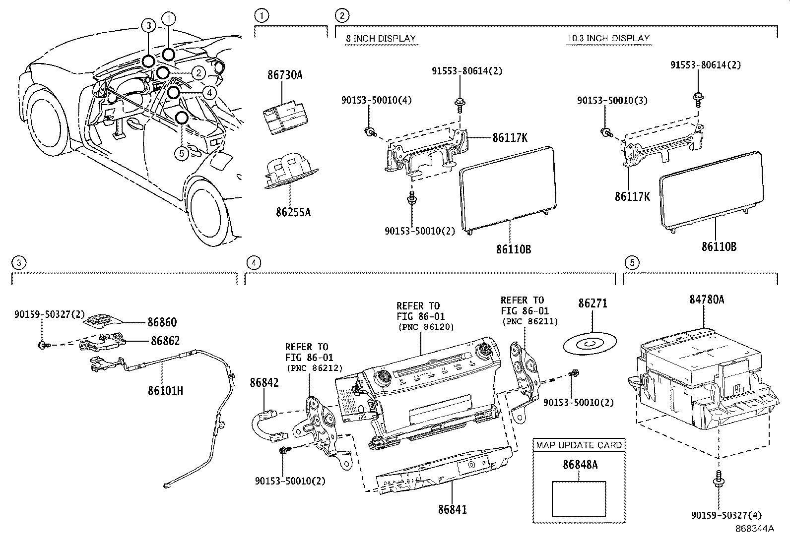 86110-53390 MULTI-DISPLAY ASSY product image