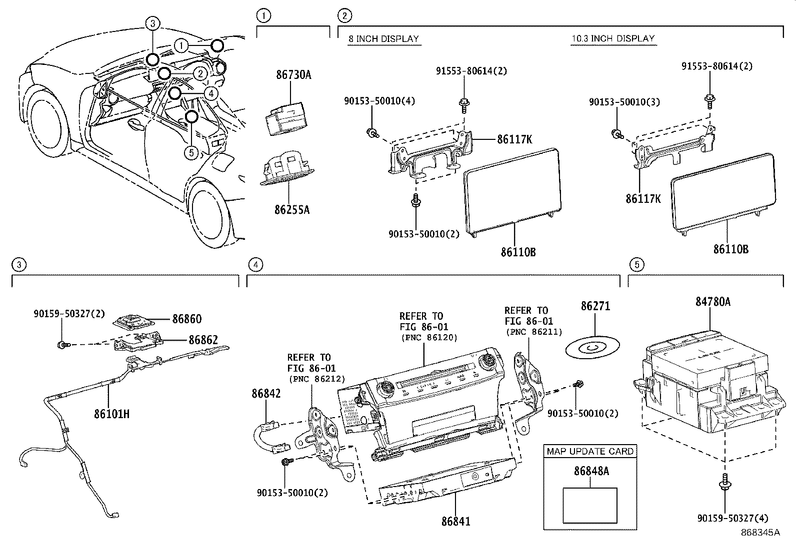 86110-53390 MULTI-DISPLAY ASSY product image