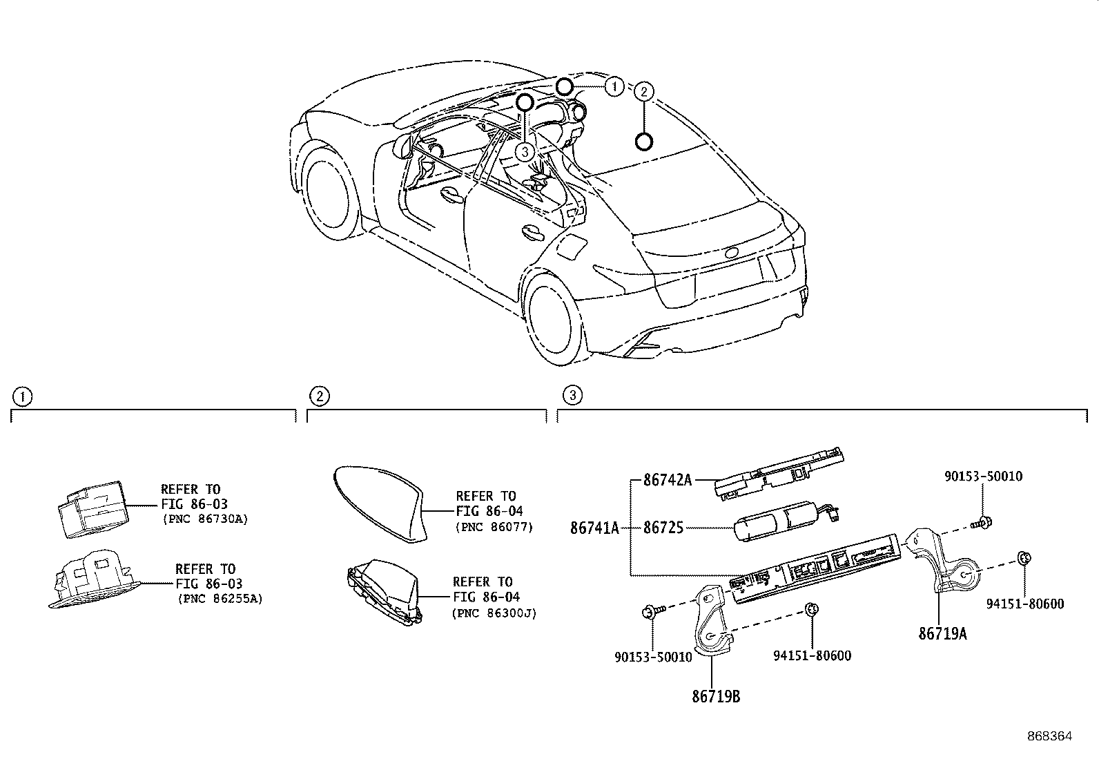 86719-24090 BRACKET, TELEPHONE NO.2 product image