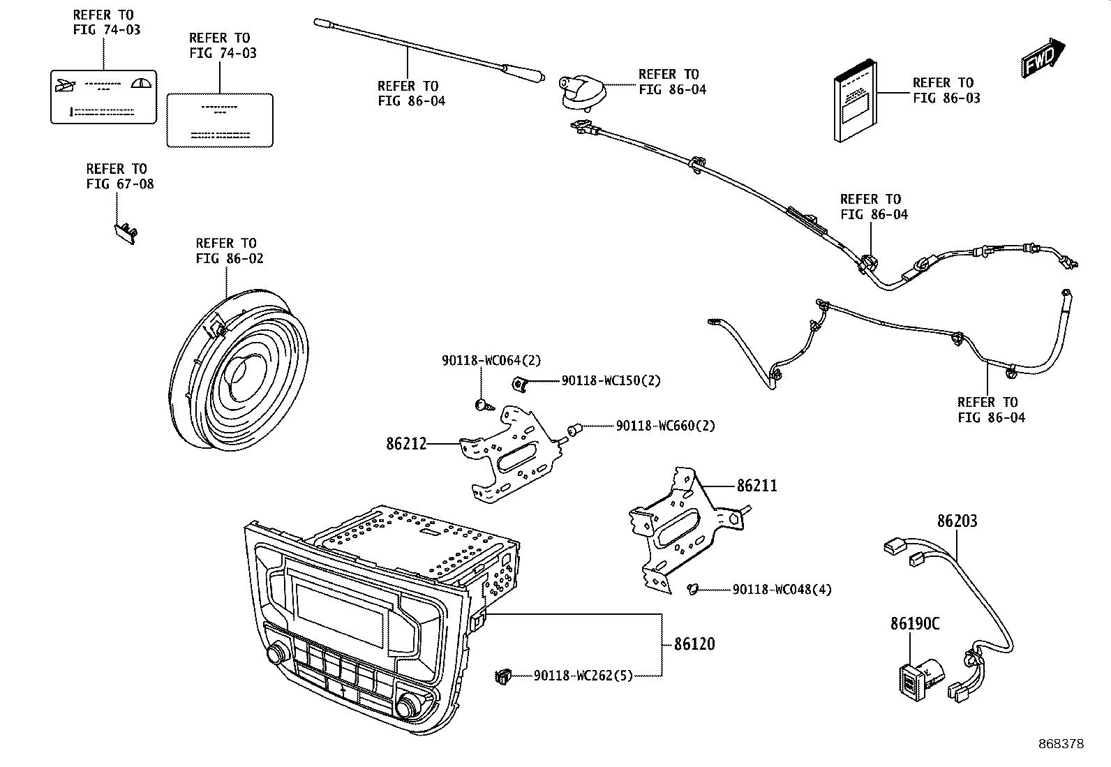 86211-WC003 BRACKET, RADIO, NO.1 product image
